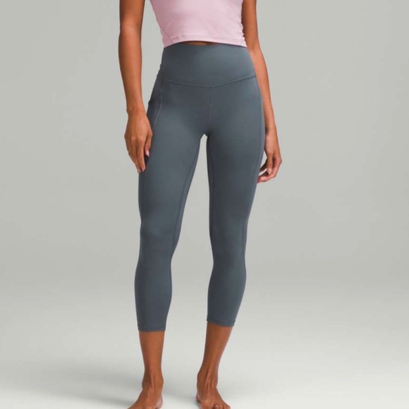 lululemon athletica Pants - Lululemon Align High-Rise Crop with Pockets 23" in Oil Grey (Size 2)